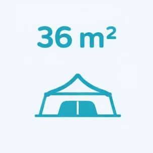 Namiot 6 x 6 m dla 30-40 osób