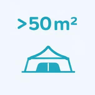 Duże powierzchnie namiotowe